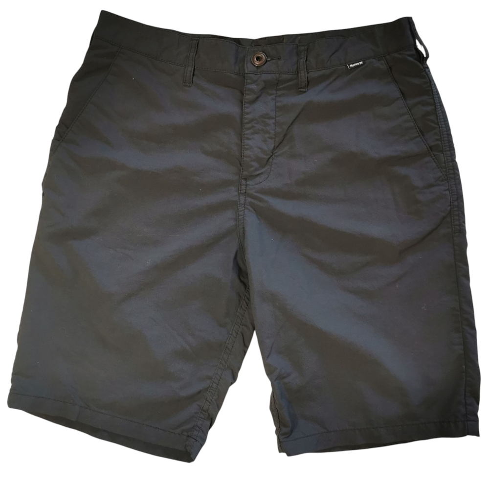 Hurley x Nike Dry-Fit Tech Nylon Black 9" Hybrid Shorts - Sz 31